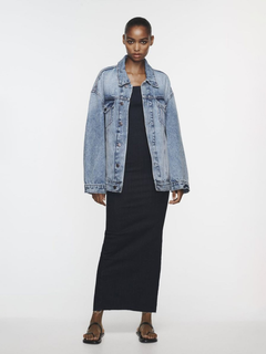すね Женские джинсы Zara Wide Leg 24136 темно-синий от Luxer