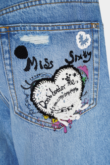 ☆ミ☆ Джинсы с вышивкой Miss Sixty 14812 33 Голубой (JJ3880 DL9087