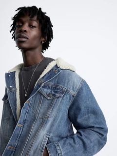 いがらし Джинсовая куртка мужская Zara 510799635 M Синяя (1159798281