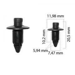 しっぽ Клипса крепежная Mazda GJ2-168-885B-02, GJ2168885A00, купить в