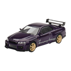 MINI GT No.133 日産 GTR チェイス CHASE ! Mini GT 1:64 Nissan GT-R (R34) Tommykaira R-z Midnight
