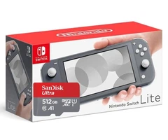 Игровая консоль Nintendo Switch Lite Gray + Карта памяти SanDisk