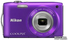 Фотоапарат Nikon Coolpix S3300 Purple купити на ROZETKA | Чудова