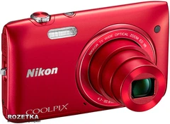 Фотоаппарат Nikon Coolpix S3500 Red (VNA292E11) купить на ROZETKA