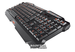 Trust GXT 280 Adjustable LED RGY Backlit Wired Gaming Keyboard,  Programmable Keys, Black