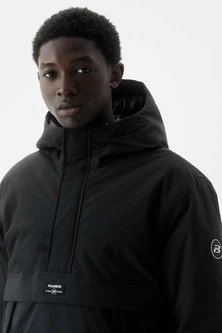 Утеплена куртка анорак Pull & Bear L чорний 8710/514/800