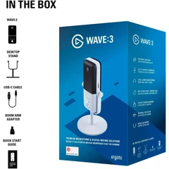 Микрофон Elgato Wave:3 White (10MAB9911) [94414] – фото, отзывы
