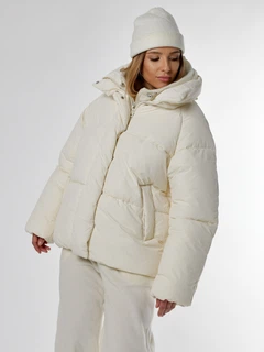 Пуховик зимний короткий женский X-Woyz LS-8946-3 L Молоко