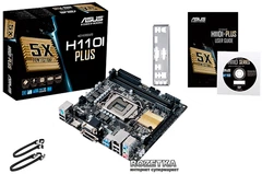 Материнская плата Asus H110I-PLUS (s1151, Intel H110, PCI-Ex16 Материнская плата Asus H110I-PLUS (s1151, Intel H110, PCI-Ex16