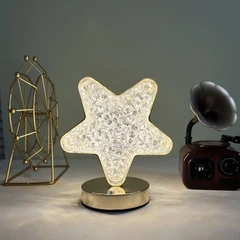 Настільна кришталева лампа Зірка приліжкова з Usb-портом