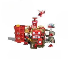 Трек ZX 064 A Пожарная станция с машинками и вертолетом на