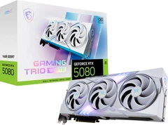 Видеокарта MSI PCI-Ex GeForce RTX 5080 GAMING TRIO OC WHITE 16GB