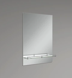 Зеркало в ванную с полочкой ZERIX Sansa 85x60см прямоугольное