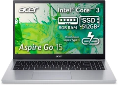 Ноутбук Acer Aspire Go 15 AG15-32P-34G9 (NX.J8XEU.007) Pure Silver