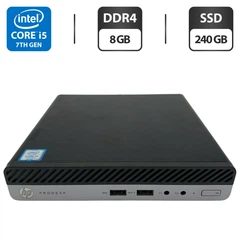 Неттоп HP ProDesk 400 G3 Mini PC USFF / Intel Core i5-7500T (4