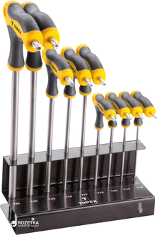 Набор ключей Torx TOPEX Т-образные T10-T50 9 шт (35D964