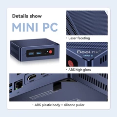 Мини ПК Beelink S12 Pro / Intel N100 / RAM 16GB / SSD 512GB / 2 х