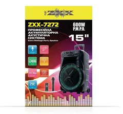 Акустическая переносная колонка ZXX-7272 600 Вт на колёсиках