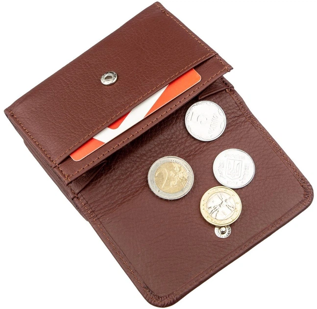 Женский кошелек кожаный ST Leather Accessories 18887 Коричневый - изображение 5