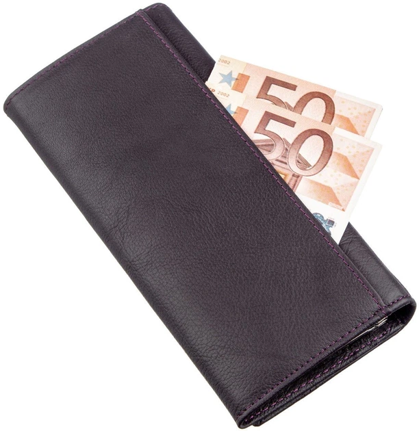 Кошелек кожаный ST Leather Accessories 18898 Фиолетовый - изображение 6