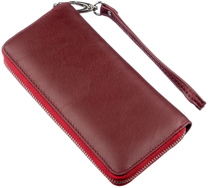Кошелек кожаный ST Leather Accessories 18935 Темно-красный - Фото 2 Кошелек кожаный ST Leather Accessories 18935 Темно-красный - изображение 2