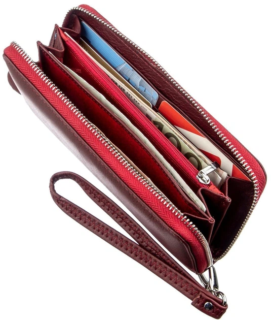 Кошелек кожаный ST Leather Accessories 18935 Темно-красный - Фото 4 Кошелек кожаный ST Leather Accessories 18935 Темно-красный - изображение 4