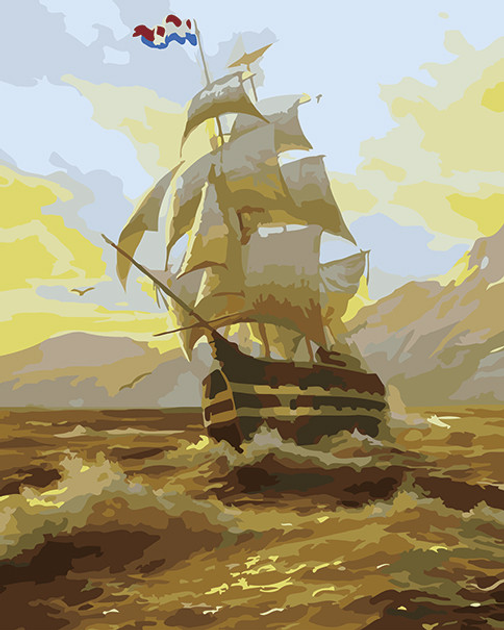 Картина по номерам ЛАВКА ЧУДЕС "Парусник" в коробке, 40х50см, LC30103 ...