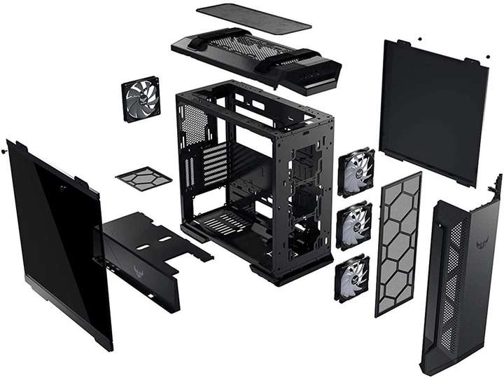 Корпус ASUS TUF Gaming GT501 Black (90DC0012-B49000) - зображення 10
