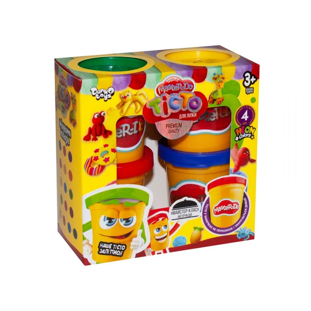 Тісто для ліплення Master-Do 4 баночки по 50 г укр Dankotoys (TMDB-01-03U) (55804) - Фото 1 Тісто для ліплення Master-Do 4 баночки по 50 г укр Dankotoys (TMDB-01-03U) (55804) - зображення 1