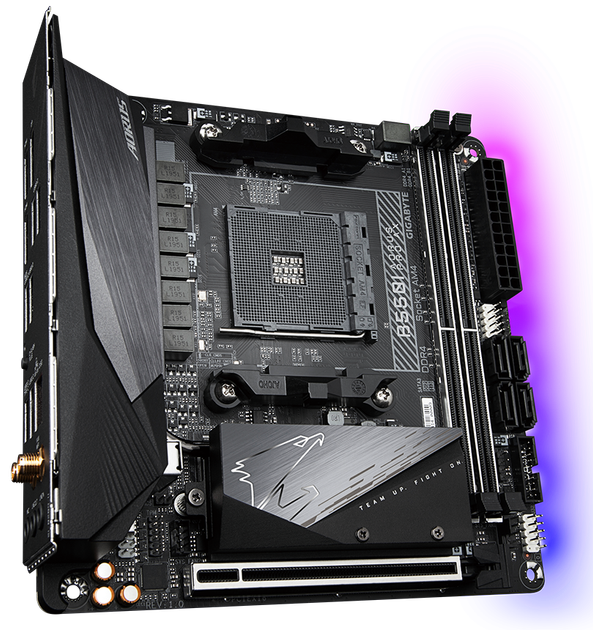 Материнская плата Gigabyte B550I Aorus Pro AX (sAM4, AMD B550, PCI-Ex16 ...