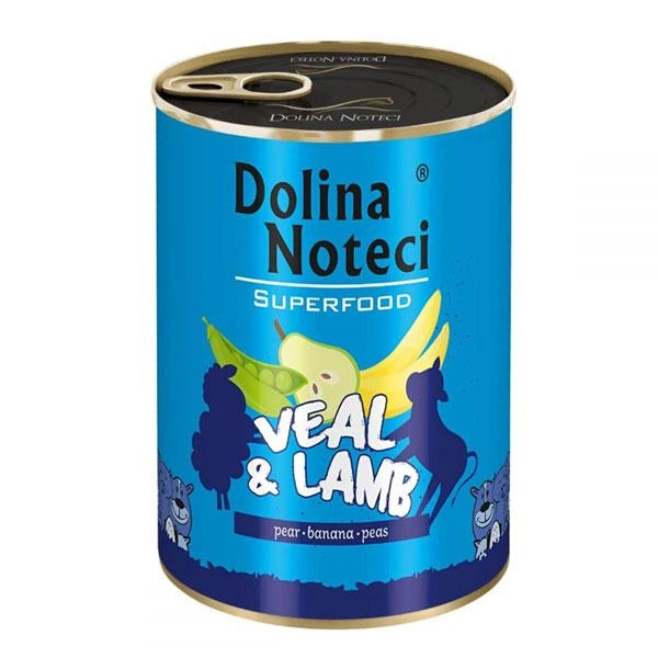 Влажный корм Dolina Noteci Premium Superfood для собак теленок и ягненок 400 г - Фото 1 Влажный корм Dolina Noteci Premium Superfood для собак теленок и ягненок 400 г - изображение 1