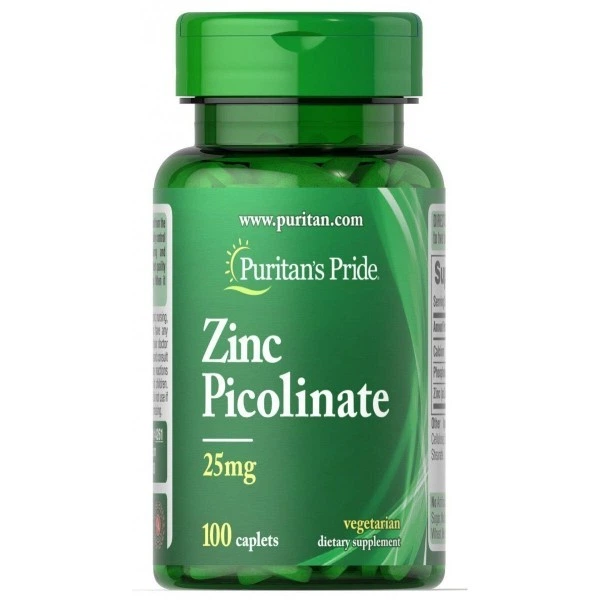 Витамины Puritan's Pride Zinc Picolinate 25мг 100 таблеток - Фото 1 Витамины Puritan's Pride Zinc Picolinate 25мг 100 таблеток - изображение 1