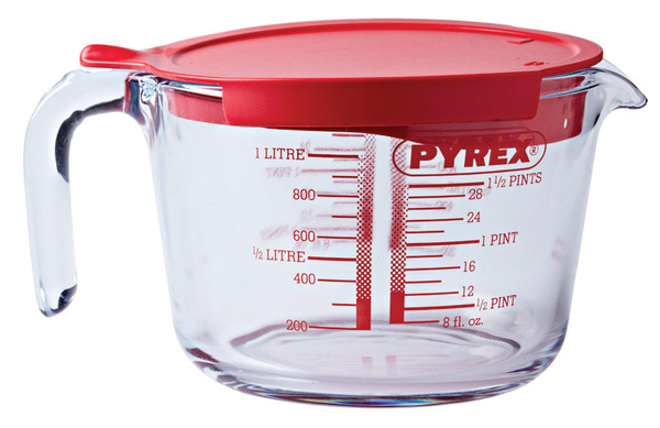 Мірна кружка з кришкою Pyrex Classic 1 л 264P000 - Фото 1 Мірна кружка з кришкою Pyrex Classic 1 л 264P000 - изображение 1