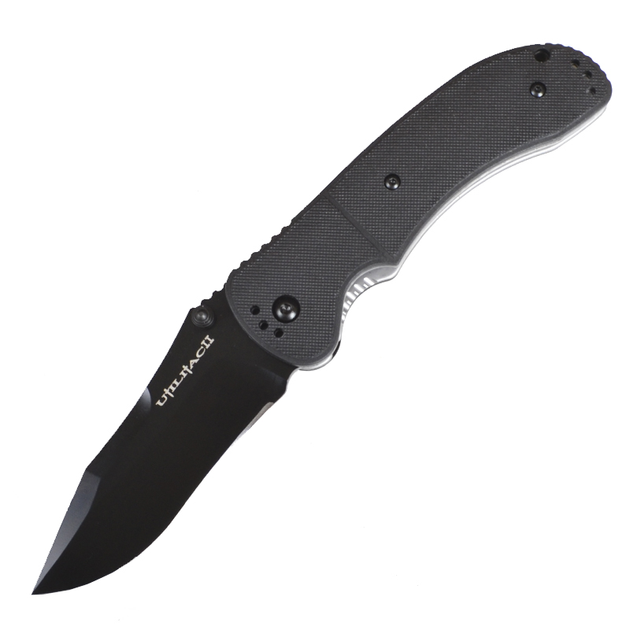 Нож складной Ontario Utilitac 2 Tactical JPT-3R (длина: 200мм, лезвие: 89мм), черный 8902 - изображение 1