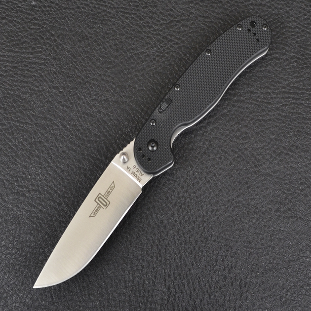 Нож складной Ontario RAT-1A (длина: 219мм, лезвие: 84мм, сатин), черный 8870 - изображение 2