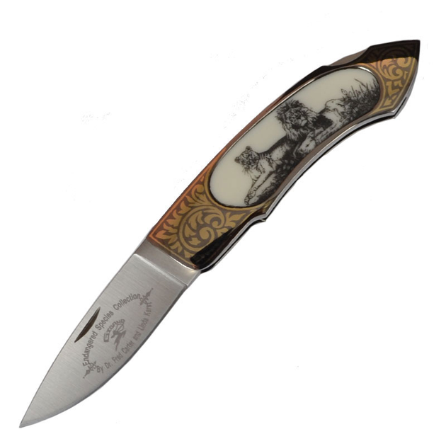 Нож складной GIGAND FC-9788С Лев (длина: 18.0см, лезвие: 7.7см) - изображение 1
