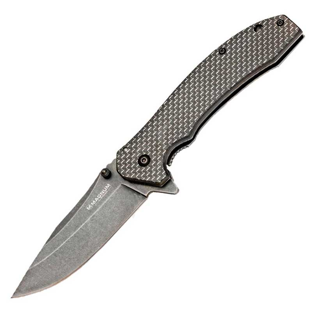 Нож складной Boker Magnum Aircraft Engineer (длина: 207мм, лезвие: 86мм), серый-черный - изображение 1