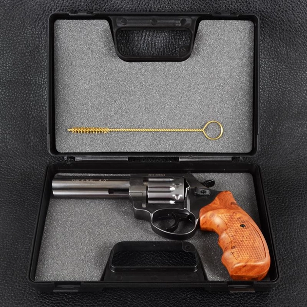 Револьвер под патрон флобера Stalker Grey (4.5", 4.0mm), рукоятка коричневая - изображение 2