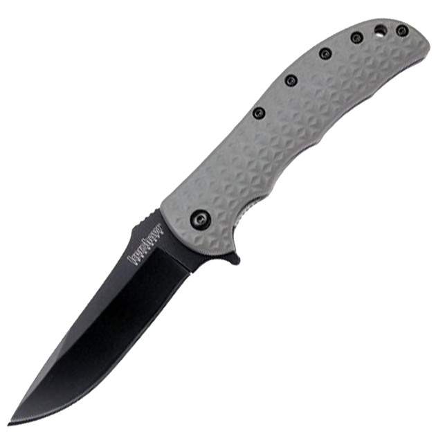 Нож складной Kershaw Volt II (длина: 180мм, лезвие: 83мм, черное), серый - изображение 1