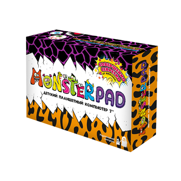 Дитячий планшет Monsterpad Леопард для дітей від 3-4 років Помаранчево-Чорний - зображення 3