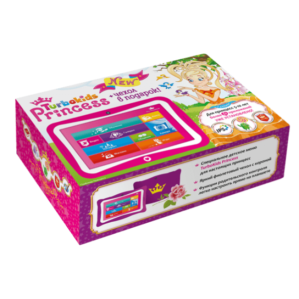 Детский планшет Turbokids Princess NEW для детей от 3-4 лет Розовый с Фиолетовым чехлом - Фото 5 Детский планшет Turbokids Princess NEW для детей от 3-4 лет Розовый с Фиолетовым чехлом - изображение 5