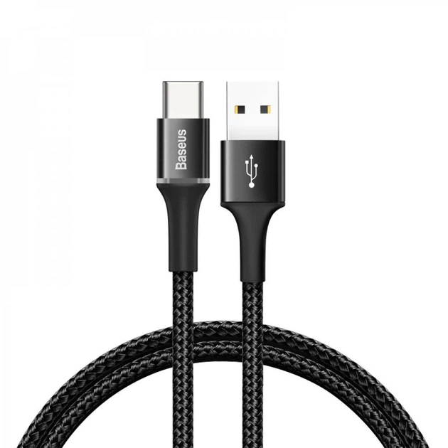 Кабель Baseus Halo Data Type-C 3A (1m) black - изображение 2