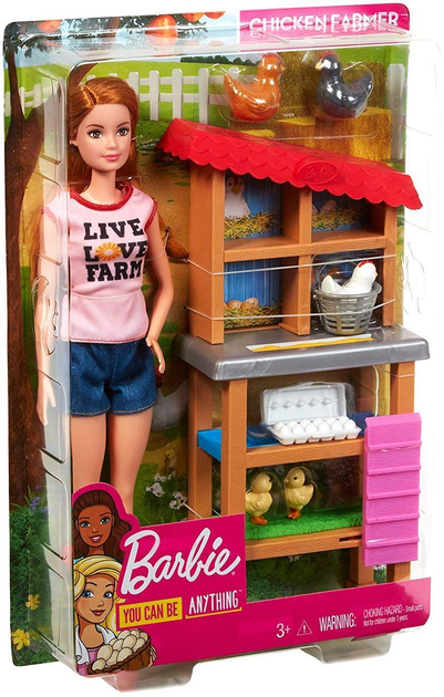 Farmer barbie store with chicken