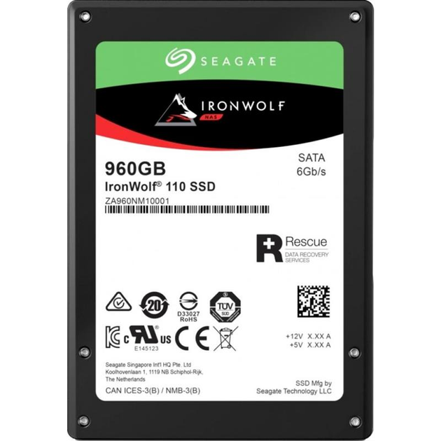 Накопичувач SSD 960GB Seagate IronWolf 110 2.5" SATAIII 3D TLC (ZA960NM10011) - зображення 1