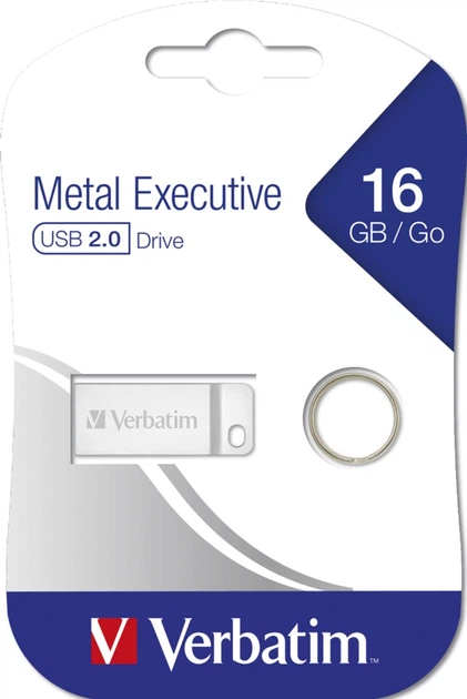 Pendrive Verbatim Metal Executive 16GB USB 2.0 Silver (0023942987482) - obraz 5