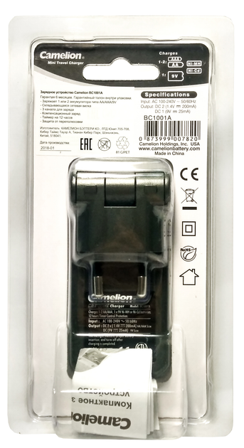 Зарядное устройство для аккумуляторов Camelion BC-1001A NiMH/NiCd/9V ...