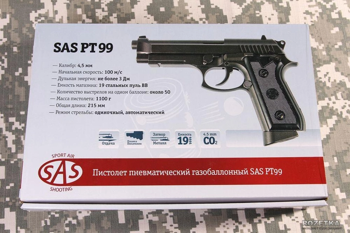 Пневматический пистолет SAS PT99 (23701428) - изображение 18