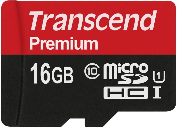 Transcend Premium microSDHC 16GB Class 10 UHS-I (TS16GUSDCU1) - изображение 1
