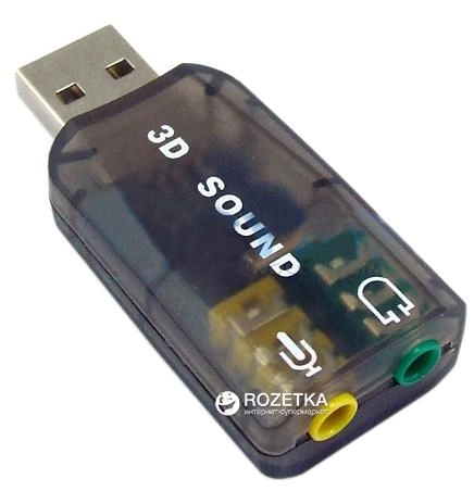 Адаптер Dynamode 3D Sound (5.1) USB-SoundCard 2.0 Gray - изображение 1