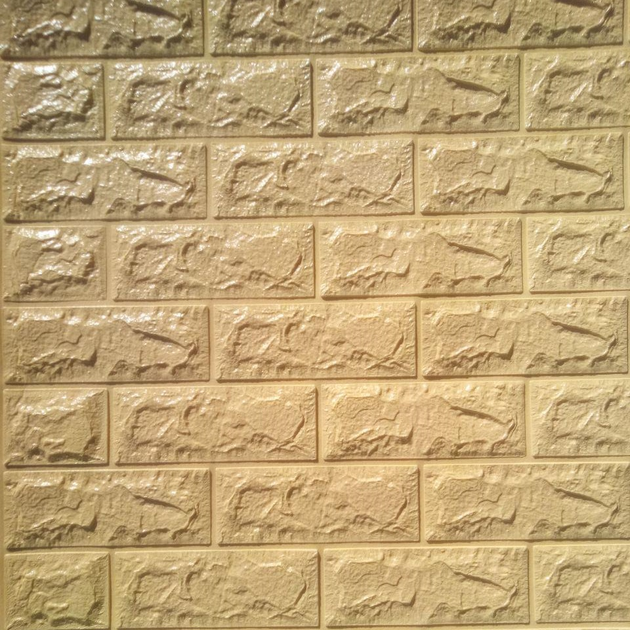 3D панелі, шпалери, Самоклеюча, Wall Sticker, 70 x 77 x 0,7 см, Бежевий цегла - 207662 - зображення 1